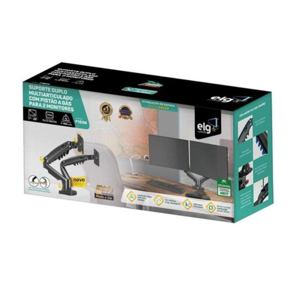 Miniatura Suporte Para Monitor Articulado De Mesa 17-35" 2m Elg F160n [f002]