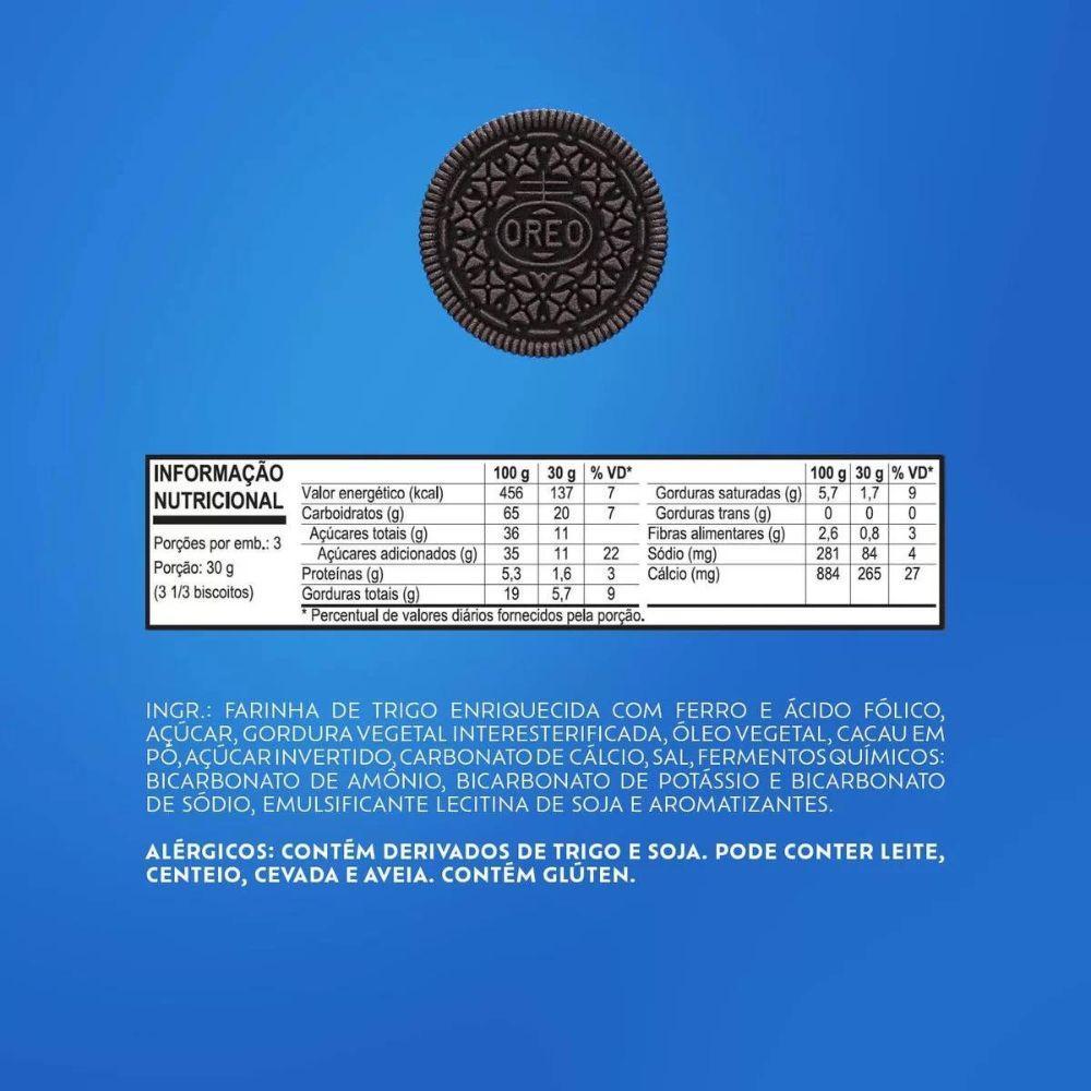 Miniatura Biscoito Oreo Recheado Chocolate Kit 3 Pacotes De 90G