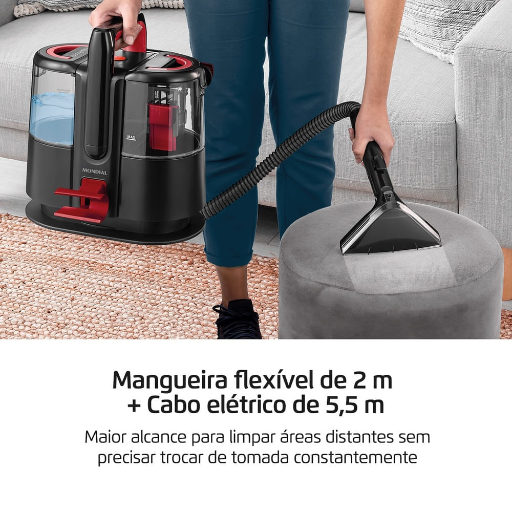 Miniatura Extratora e Higienizadora Portátil Deep Cleaner I Mondial 1650W - EXP-01-R 110