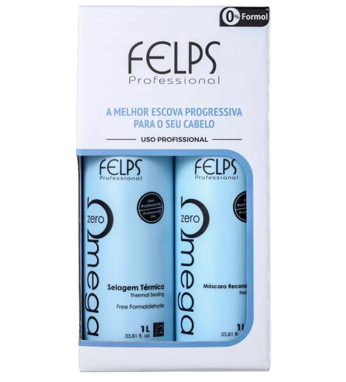 Miniatura Kit Escova Progressiva Felps Omega Zero Liso Intenso 1l