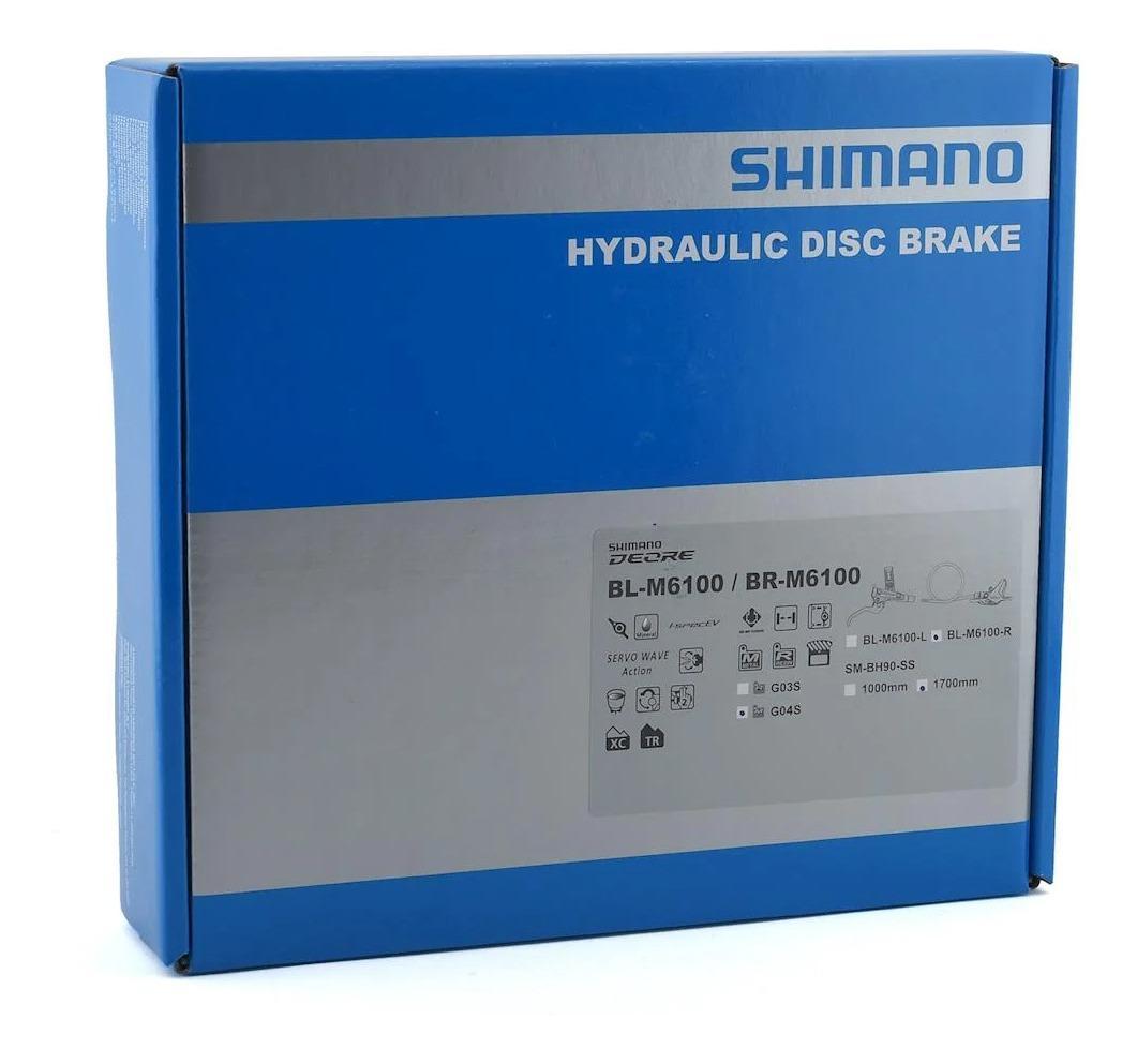 Miniatura Par De Freios Hidráulico A Disco Shimano Deore Bl-M6100