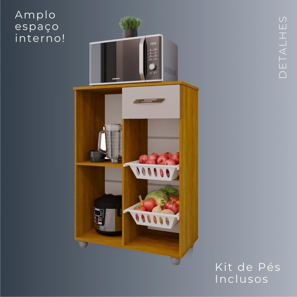 Fruteira Fruteira 2 Cestos 1 Porta 1 Gaveta Bia Cinamomo/Off White