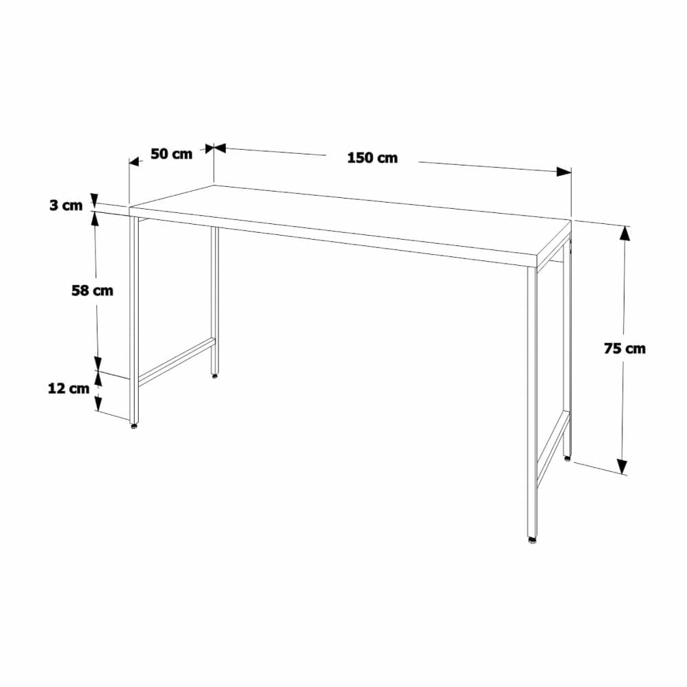 Miniatura Escrivaninha Industrial 150cm Active Espresso Móveis Nogal