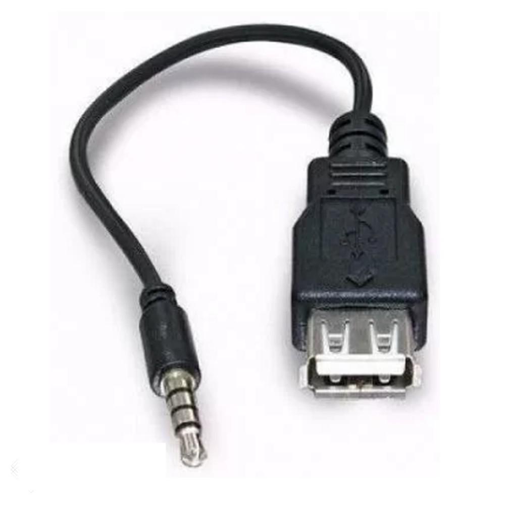 Miniatura Cabo Adaptador P3 Para Usb Fêmea Para Pendrive Mp3