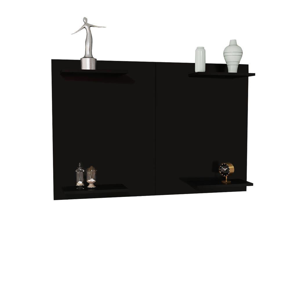Miniatura Painel TV Até 50 Pol Em MDF Com Prateleiras Para Decoração Branco