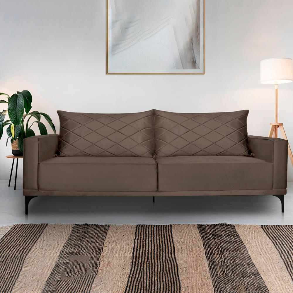 Sofa Living 2 Lugares Nori 160cm Veludo Deluxe 2231 Ezz 2231