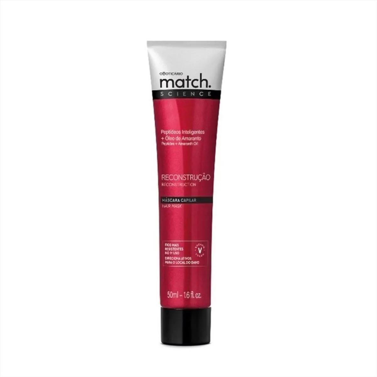 Miniatura O Boticário - Match Science Máscara Capilar Reconstruçã 50Ml