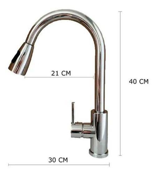 Miniatura Torneira Gourmet Misturador Monocomando Prata Escovado