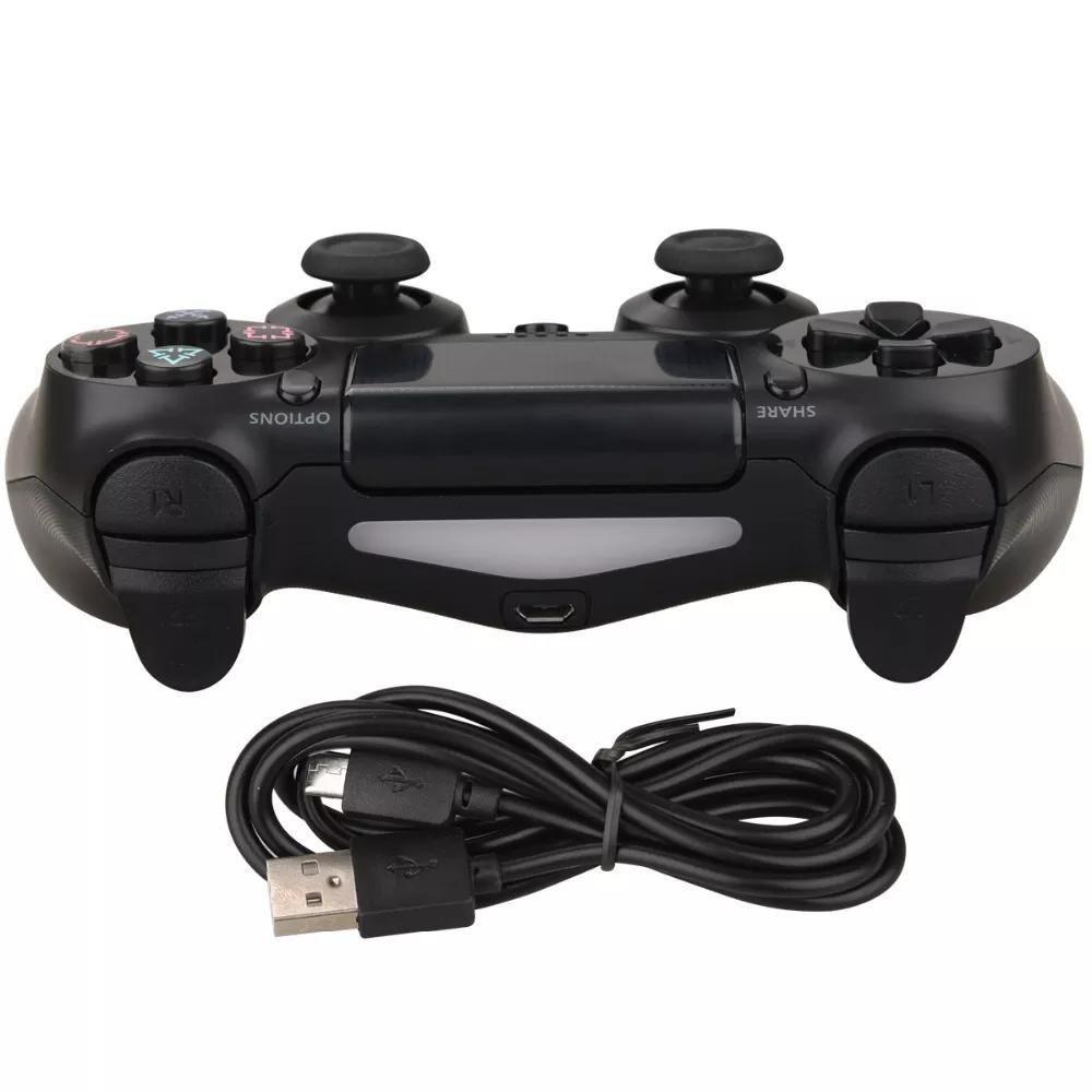 Miniatura Controle PS4 Slim Dualshock Jet Black Fio Resistente Full