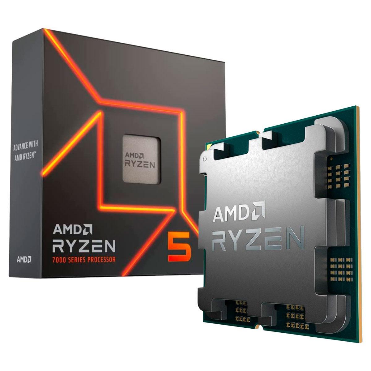 Miniatura Processador Amd Ryzen 5 7600X, 4.7Ghz 5.3Ghz Boost, Zen 4,
