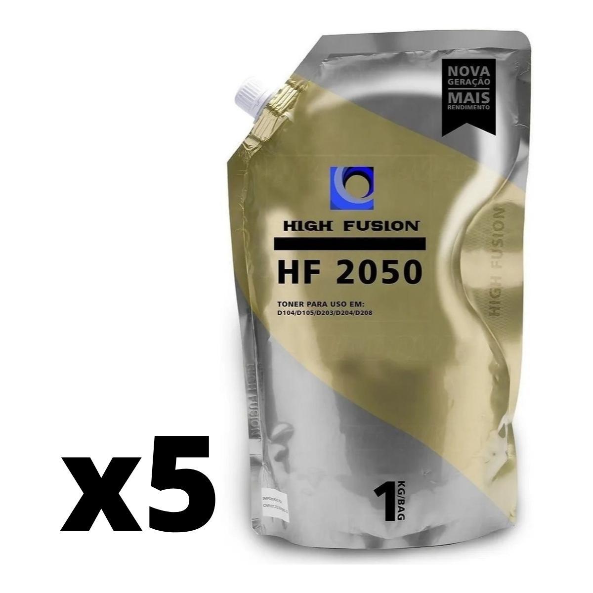 Miniatura Pó Toner High Fusion Hf2050 D111 D104 Cobertura Completa 5Un