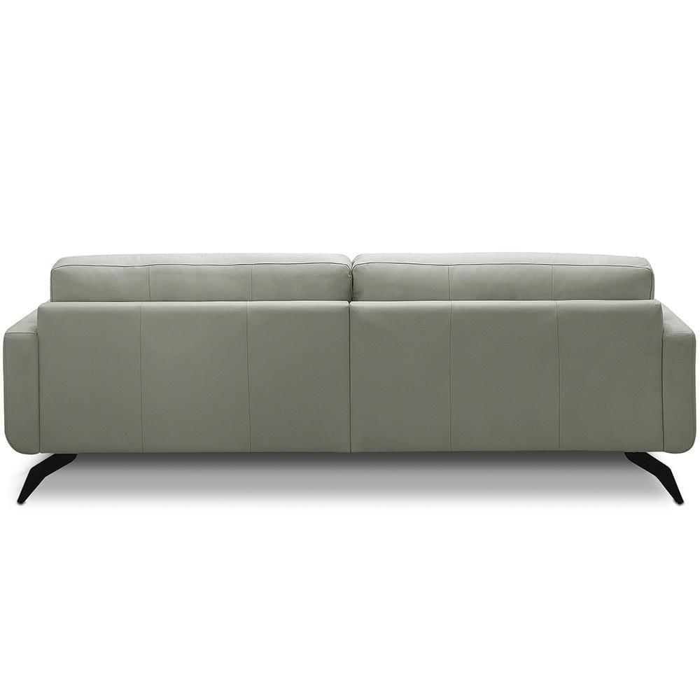 Miniatura Sofá 3 Lugares Para Sala De Estar Living Industrial 240cm Trento L06 Couro Pérola - Lyam Decor
