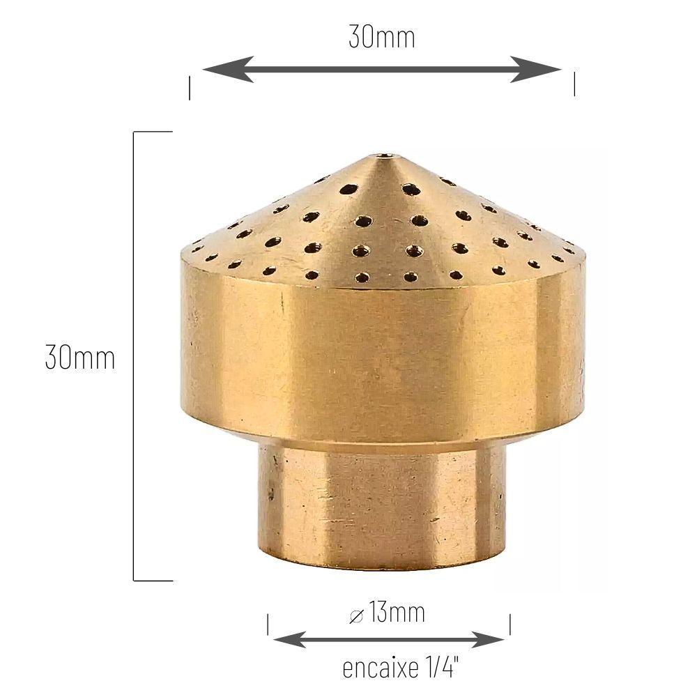Miniatura Bico Para Fontes Chafarizes E Lagos Efeito Chuva Com Entrada Rosca De 1/4"