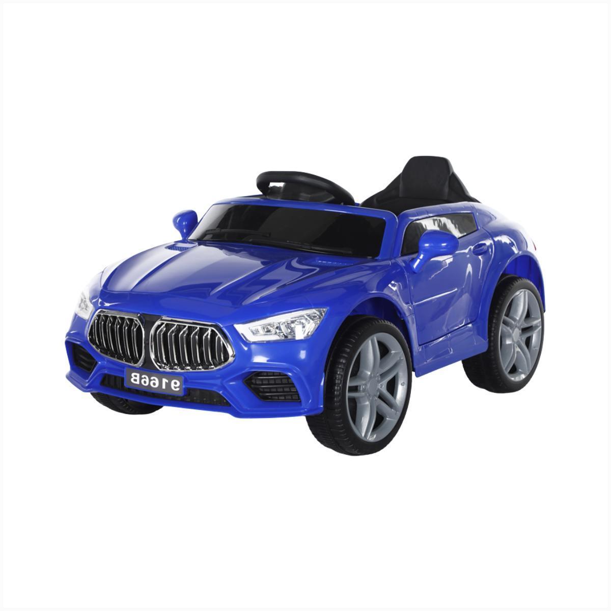 Miniatura Carro Elétrico Infantil 12V Azul Led 2 Motores Controle 2Em1