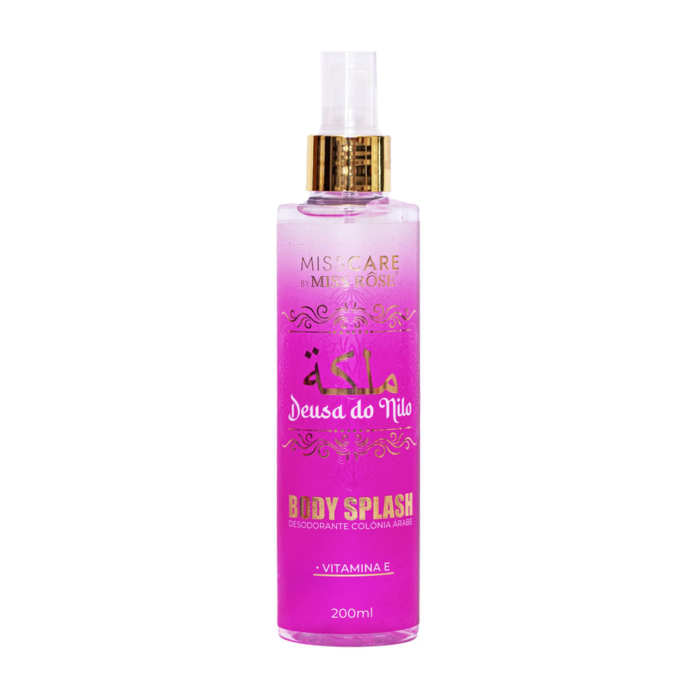 Miniatura Body Splash Árabe Miss Care Miss Rôse Deusa do Nilo 200ml