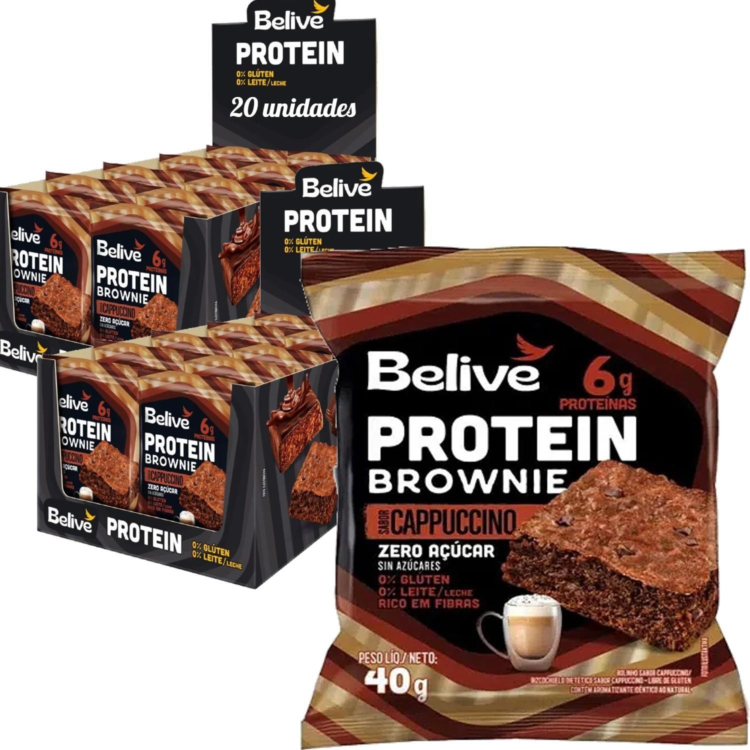 Miniatura Protein Brownie Cappuccino Belive Zero 40G (20 Unidades)