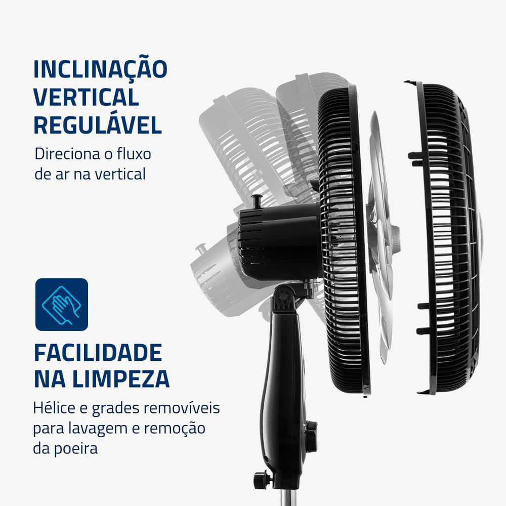 Ventilador Coluna Mondial 40cm Super Power  VSP-40C-NB VENT 40CM VSP-40C-NB 127V/60Hz SUPERPOWE