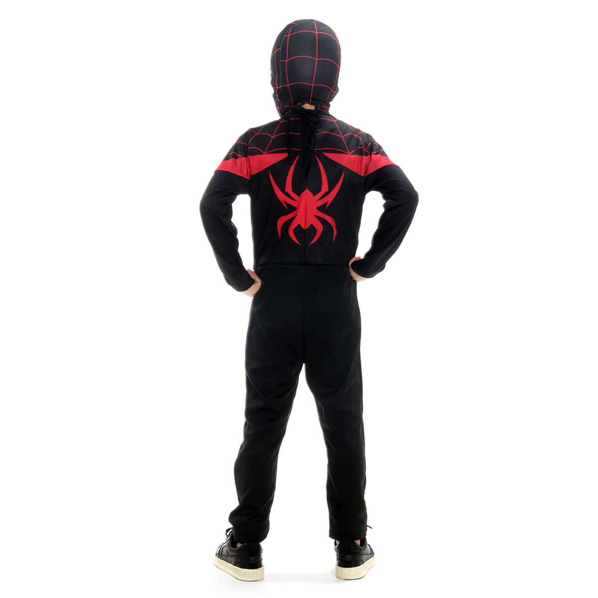 Miniatura Fantasia Infantil Homem Aranha Preto Miles Morales com Máscara - Marvel G