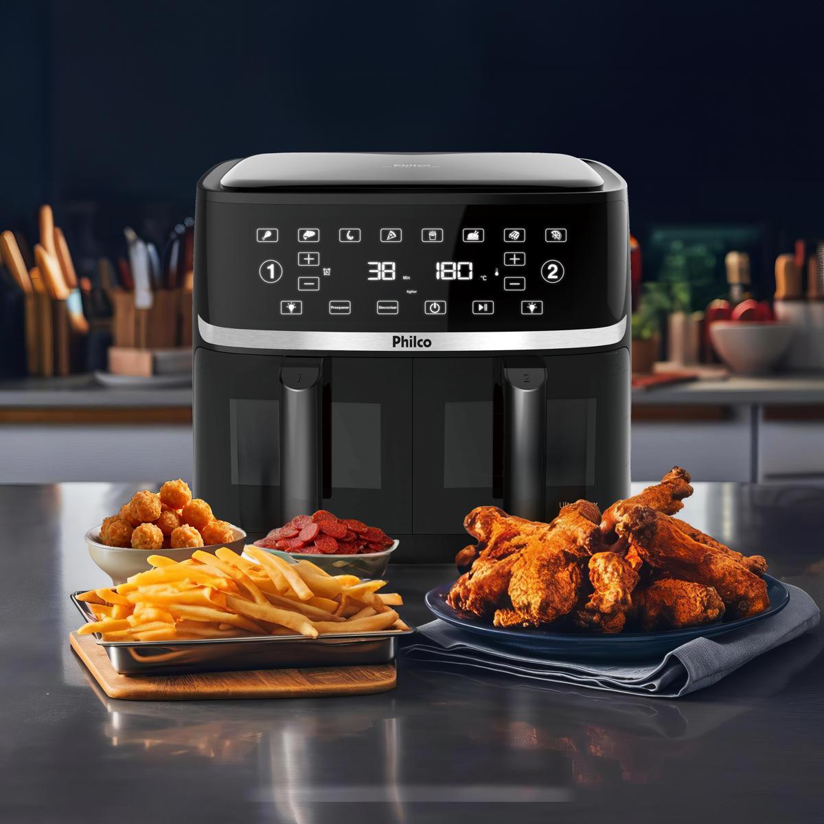 Air Fryer Philco 10L Cesto Duplo 2000W PAF10A 127V
