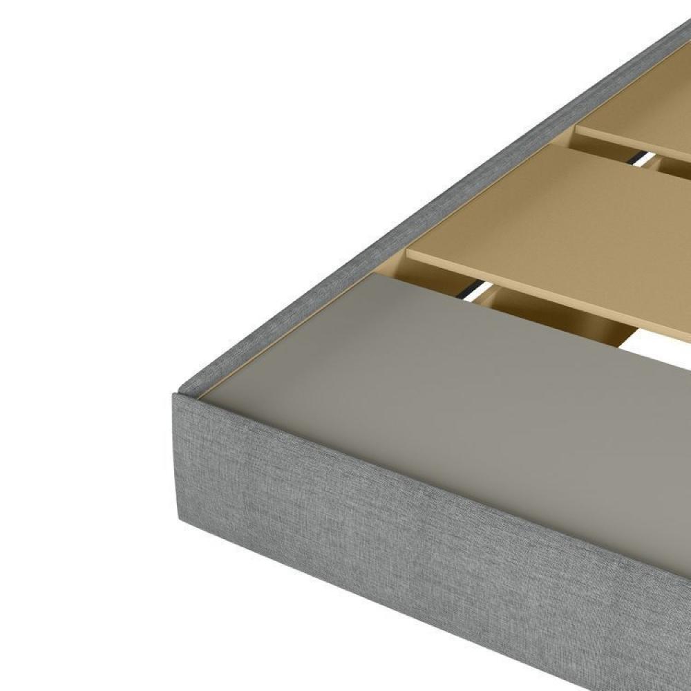 Conjunto Cama Queen Bristol, Cabeceira e 2 Mesas de Cabeceira Buzios Carvalho/Cinza