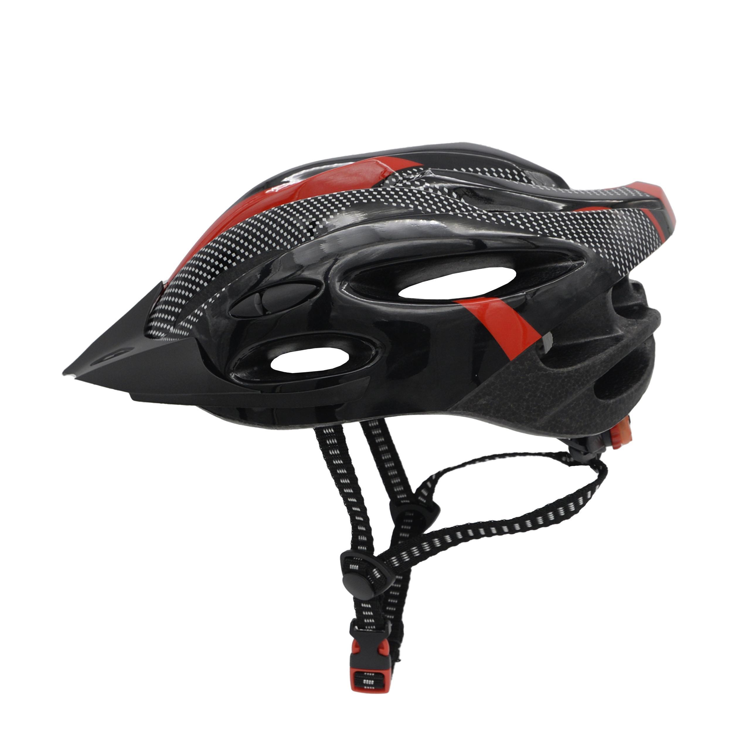 Miniatura Capacete Ciclismo Speed Preto/Vermelho Com Led Traseiro