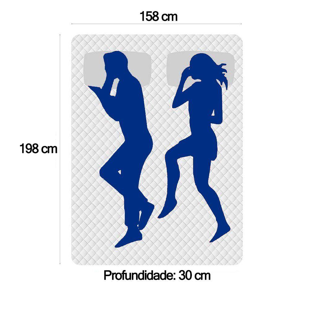 Miniatura Colchão Queen Molas Ensacadas Superpocket Airtech Spring Ortopillow (158x198x25) - Ortobom