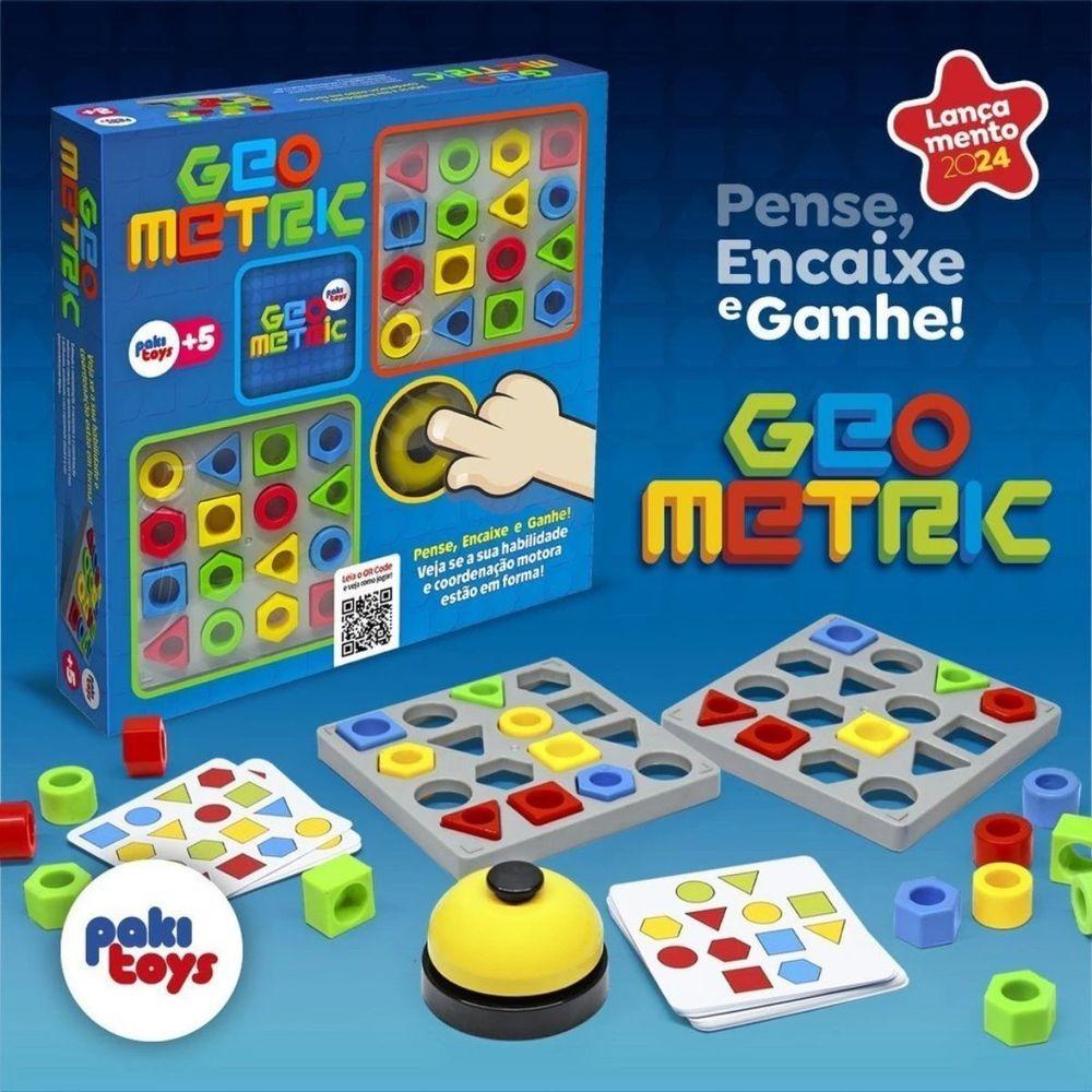 Miniatura Jogo Pedagógico Geometric Com Campainha
