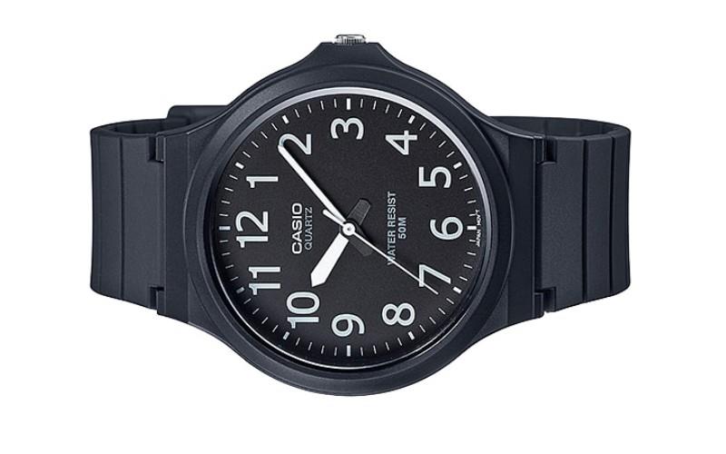 Miniatura Relógio Masculino Casio Preto Borracha Vintage Analógico