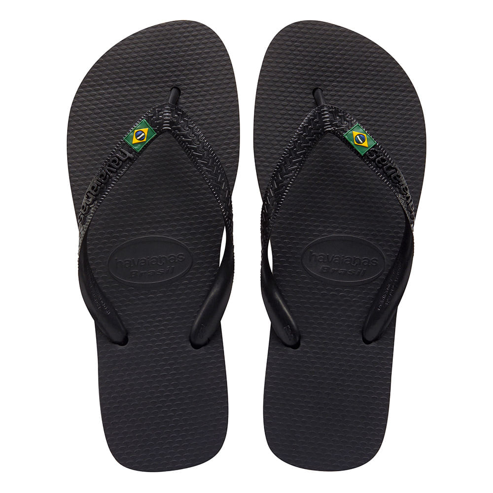 Miniatura Sandálias Havaianas Brasil Preto Tamanho 41/42 1 Par