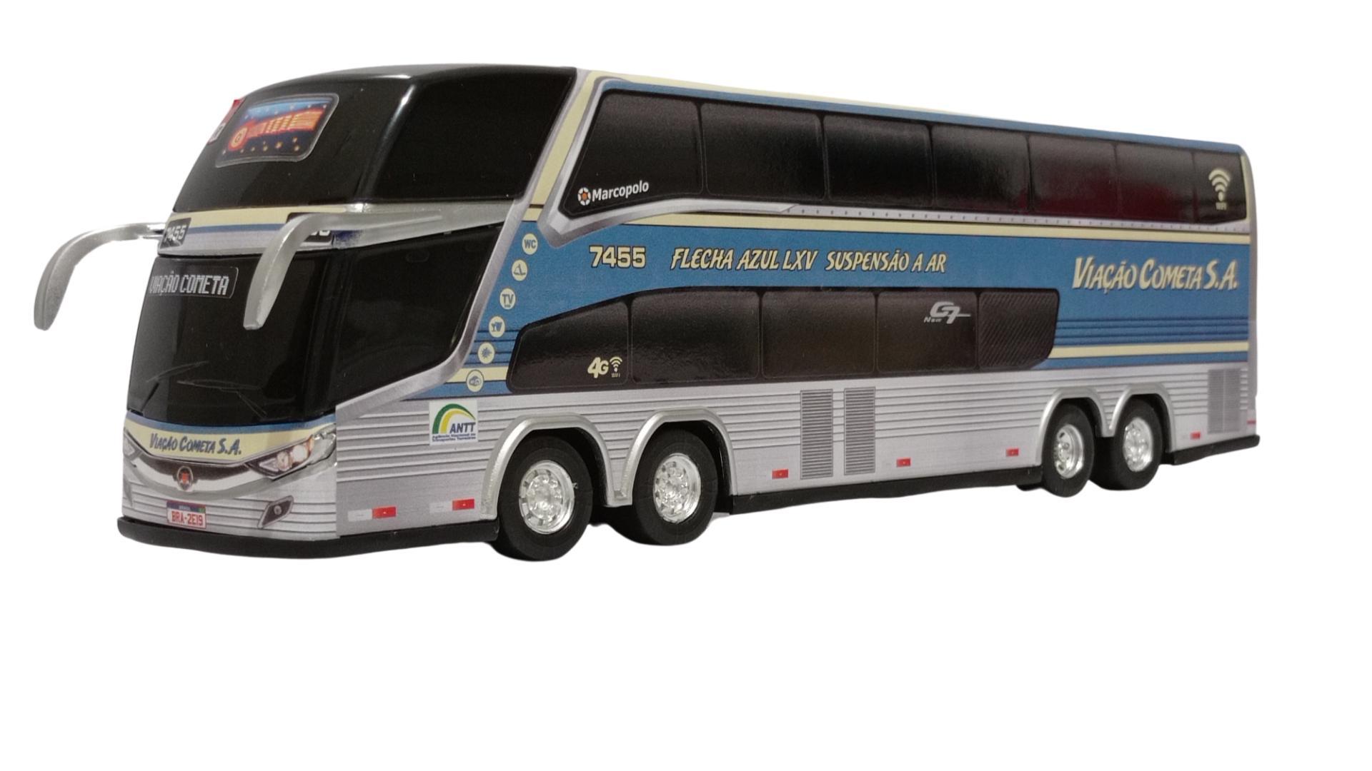 Miniatura Miniatura Ônibus Cometa Flecha Azul 2 Andares