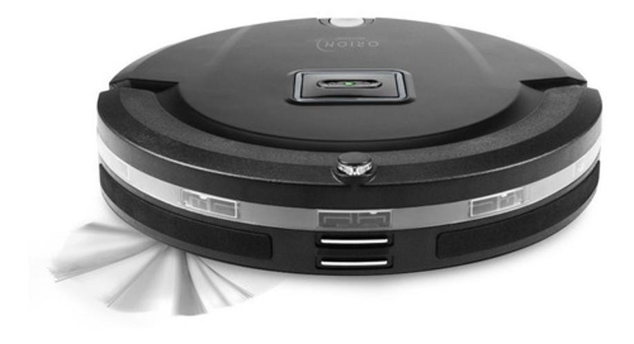 Miniatura Robô Aspirador Premium - Varre E Aspira - Preto - 110V/220V