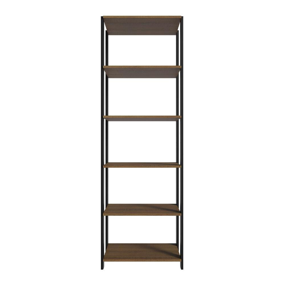Closet Aberto Guarda-Roupa 59cm Rustic/Preto Madesa Rustic/Preto