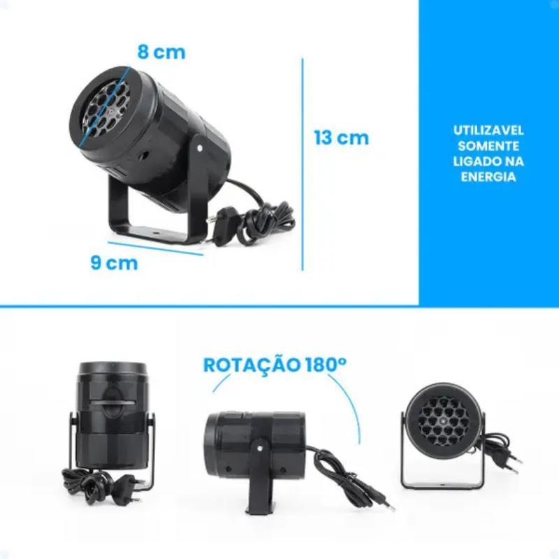 Miniatura Projetor Laser Jardim Natal Led Natalinos Desenhos Carcaça