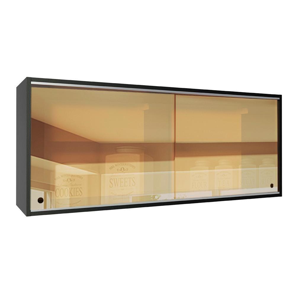 Miniatura Armário Aéreo Reims 2 Portas de Correr Vidro Reflex Madesa