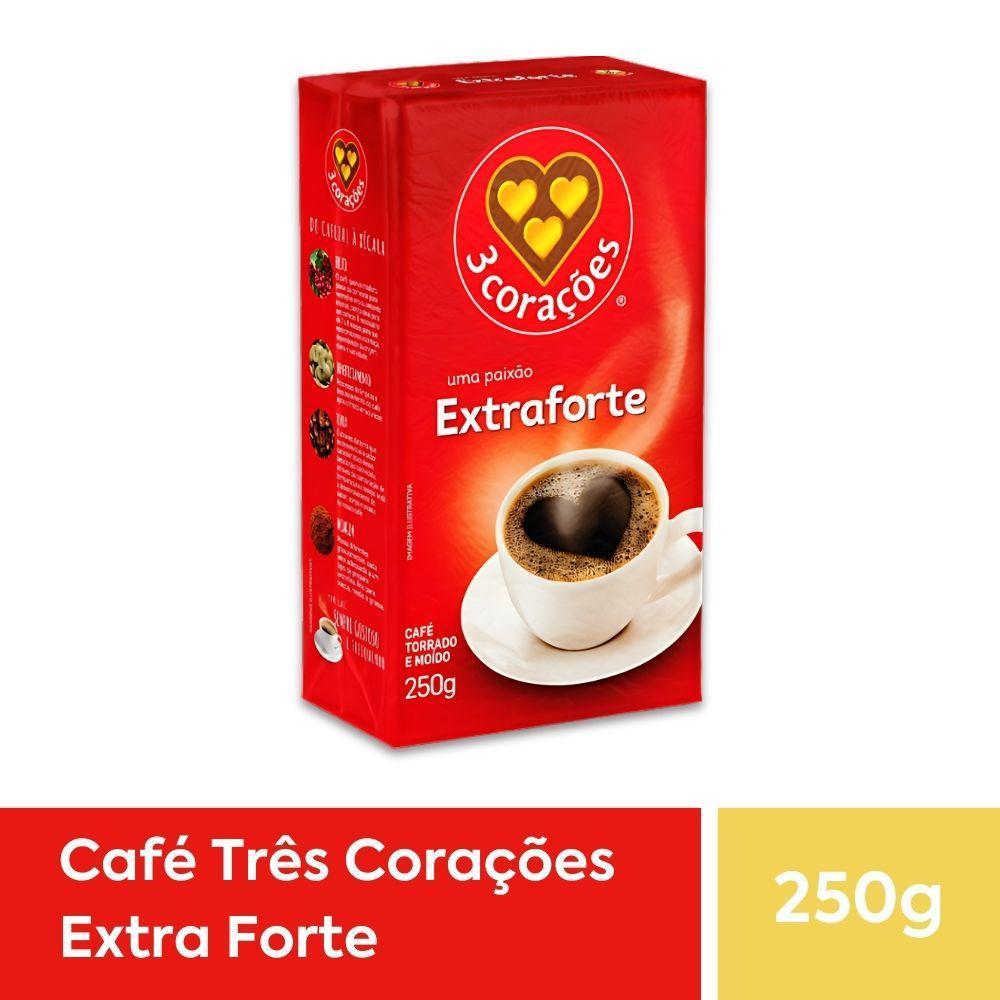 Miniatura Café Três Corações Extra Forte Kit 3 Pacotes A Vácuo 250G