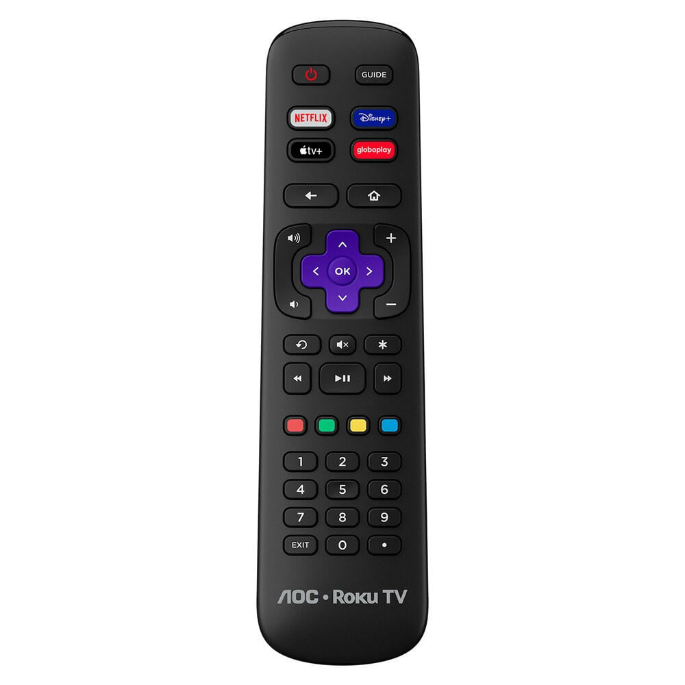 Smart TV AOC 50 Polegadas, DLED, 4K, Roku TV - 50U7045/78G Preto - Bivolt