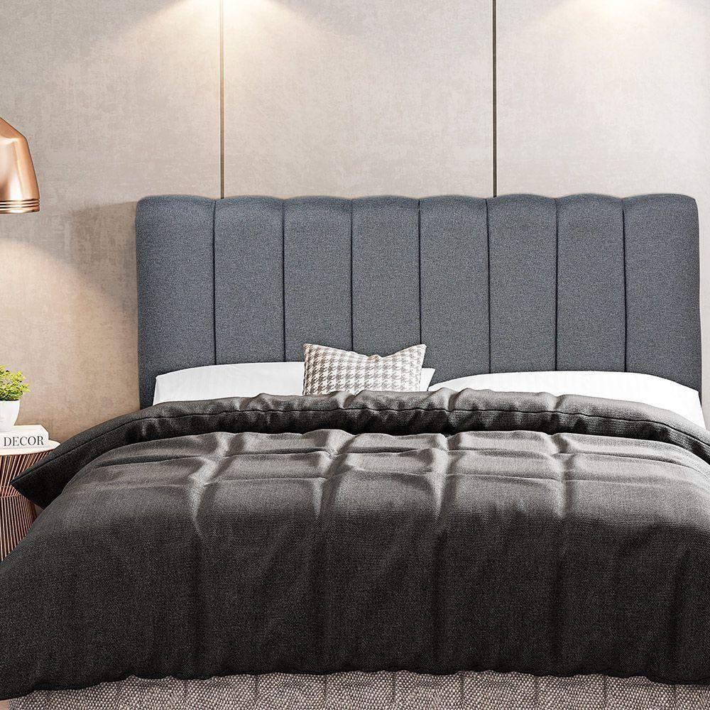 Miniatura Cabeceira Cama Box Painel Casal 140 Cm Dubai W01 Chumbo