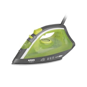 Miniatura Ferro de Passar a Vapor Arno Ecogliss FEC1 com Spray e Base Cerâmica - Verde 110V