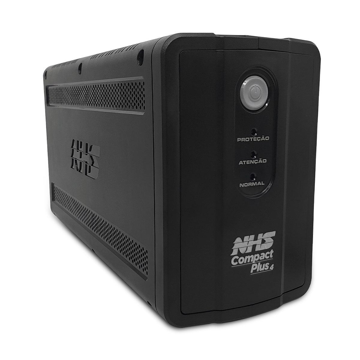 Miniatura Nobreak 1000Va NHS Compact Plus 4, Bivolt, 8 Tomadas