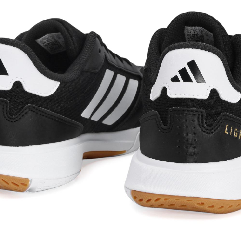 Miniatura Tênis Adidas Ligra 8 Indoor Preto e Branco 34