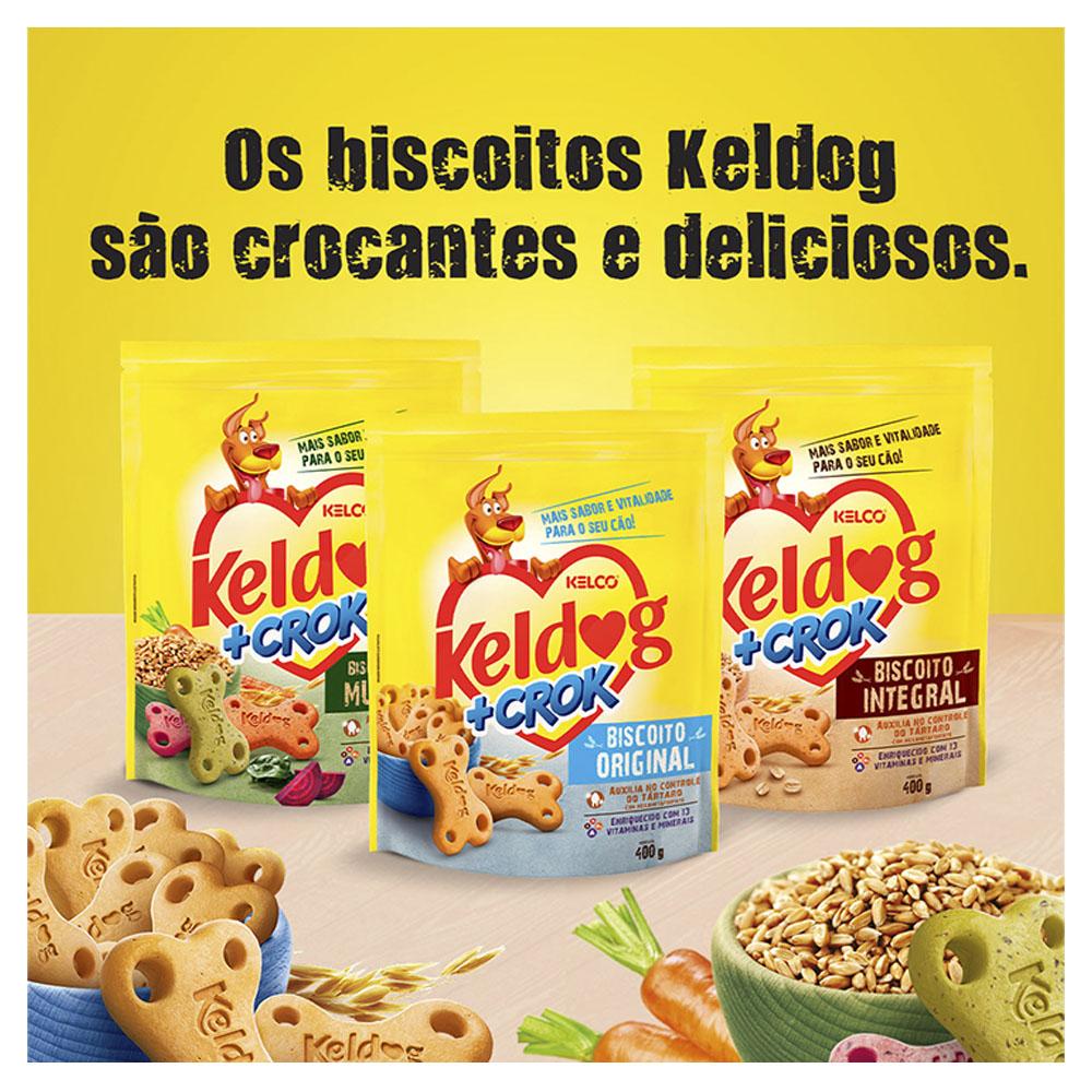 Biscoito Keldog +Crok Original Para Cães Adultos- 900 g