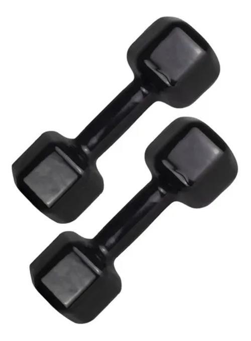 Miniatura Par De Halter Sextavado Emborrachado 5Kg Crossfit Em Casa