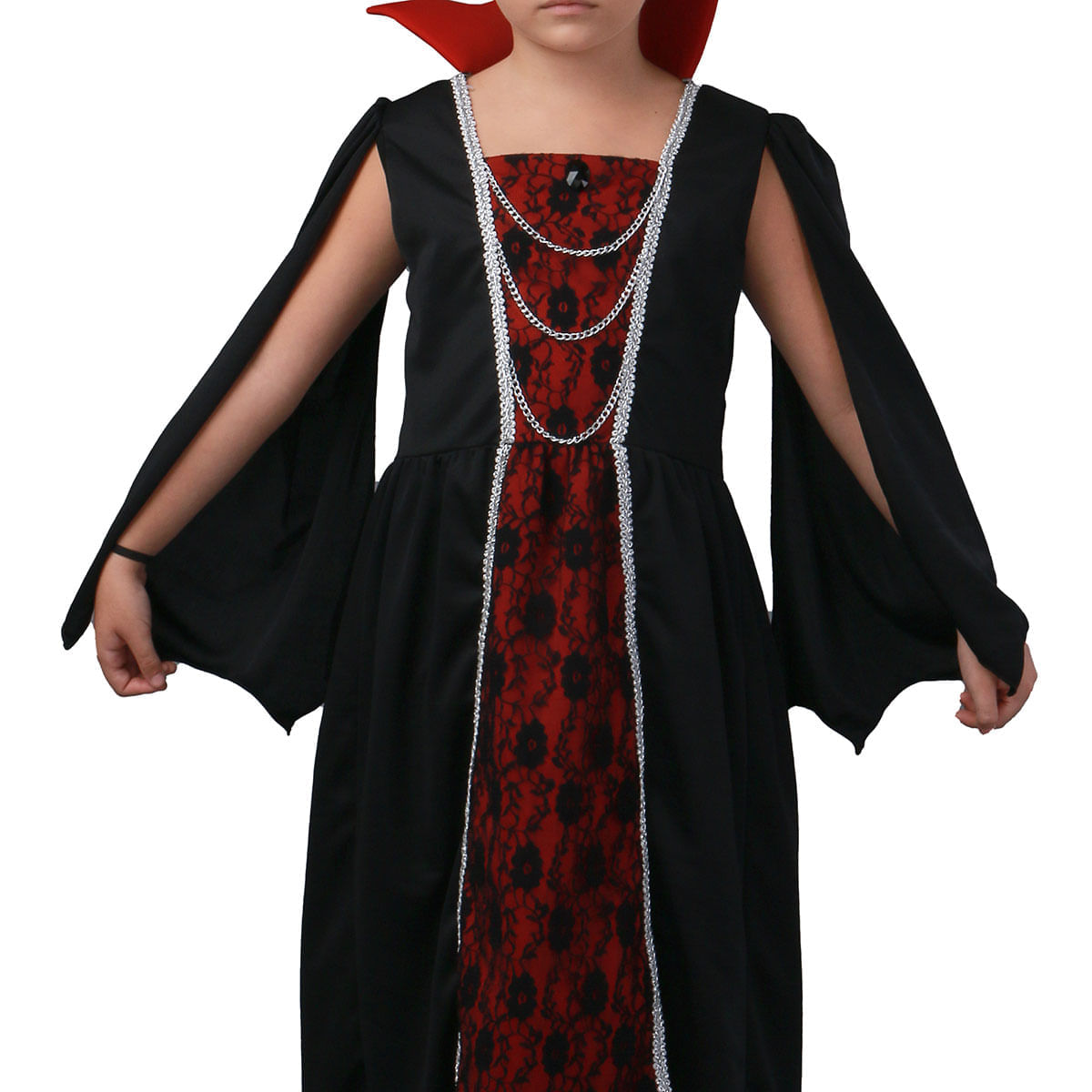 Miniatura Fantasia Vampira Vitoriana Infantil Halloween Abrakadabra G