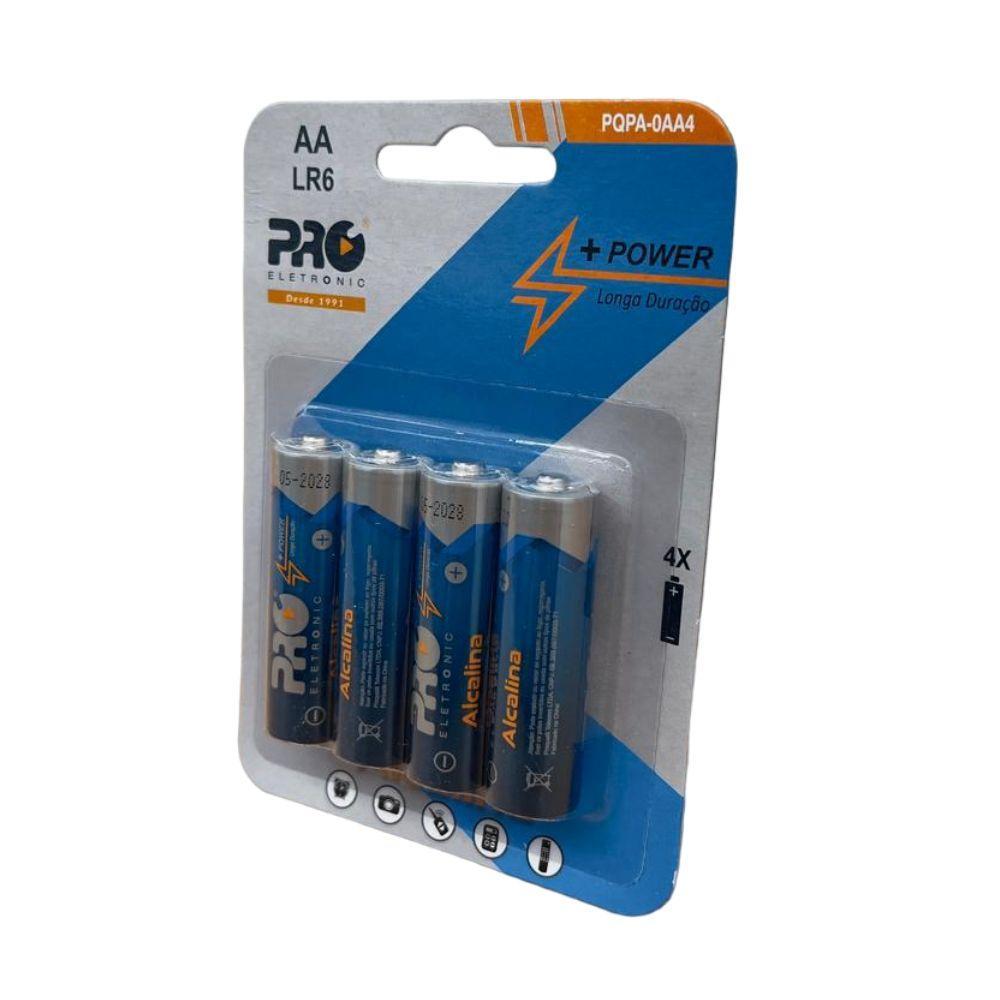 Miniatura Pilha Alcalina Proeletronic Aa Pqpa-0Aa4 Com 4 Unidades