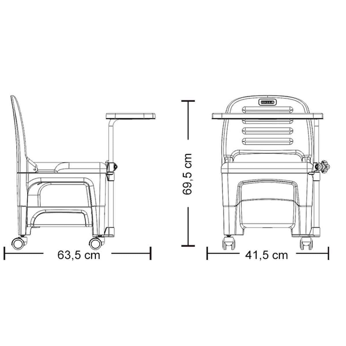 Cadeira Ciranda Manicure Pedicure Com Mesa + Suporte P/Pes