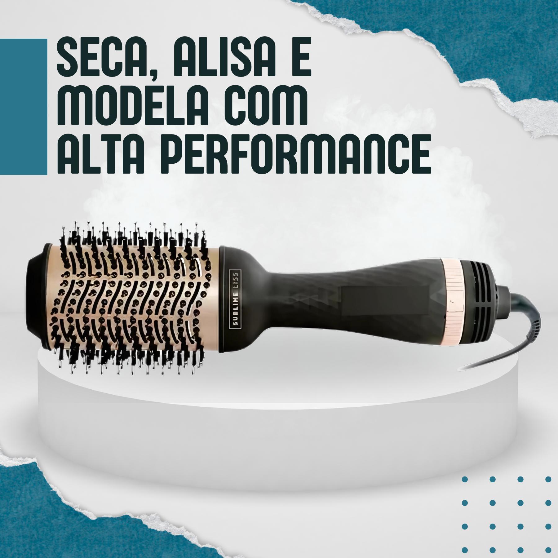 Miniatura Escova Secadora Sublime Liss Mallory 3 Em 1 1200W 2 Vel 127V