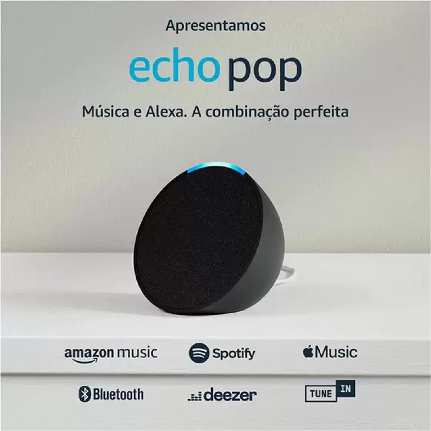Miniatura Echo Pop Amazon Alexa Smart Speaker Som Envolvente Global