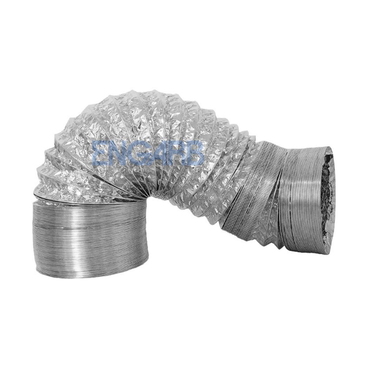 Miniatura Duto Flexível Alumínio 8 Pol X 10M 200Mm Ventilação Coifa