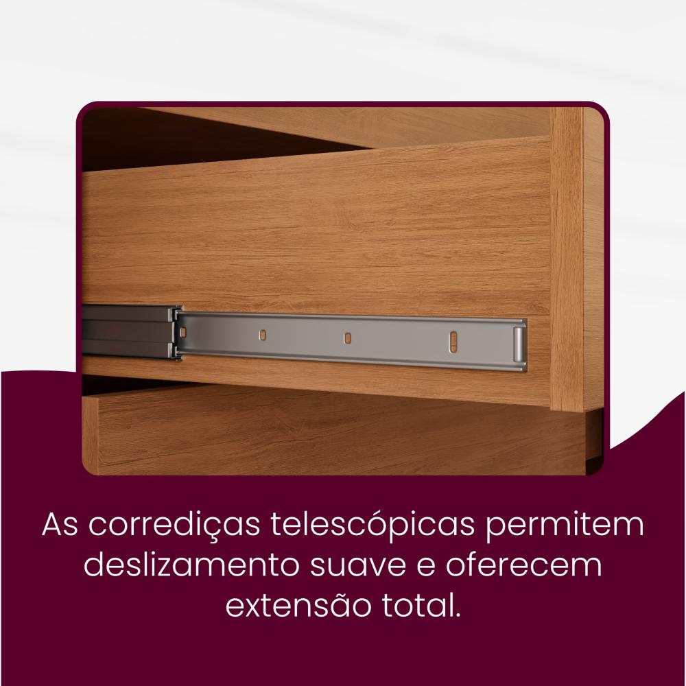 Guarda Roupa Casal 6 Portas 2 Gavetas MDF Petra Guarda Roupa Casal 6 Portas 2 Gavetas Petra Rufato Imbuia/Grafite