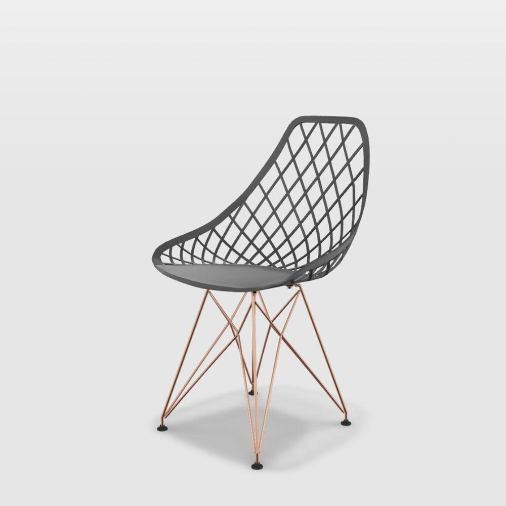 Miniatura Conjunto Com 2 Cadeiras Kaila Pp Konkret Eiffel Cobre